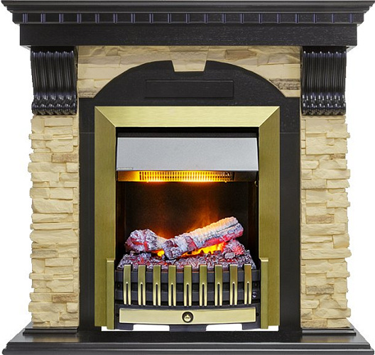Dimplex Dublin очаг Danville Antique Brass FB2 темный дуб/сланец_1